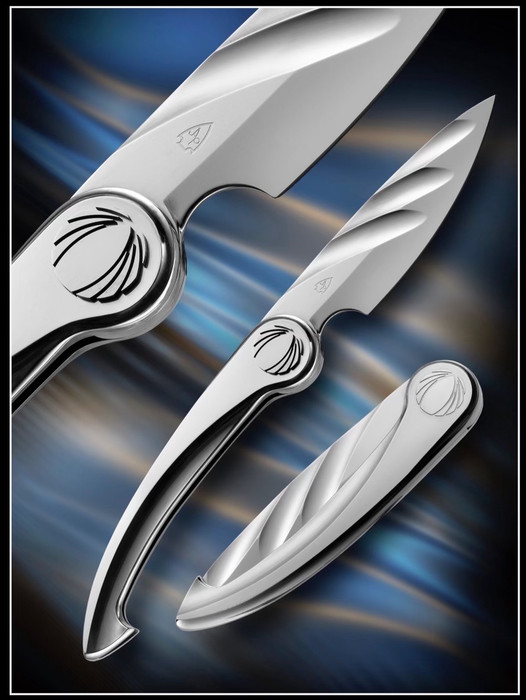 Large, Multi-Position Folder in Stainless Steel, by Ray Appleton