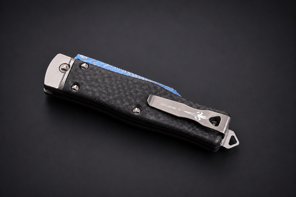 Marfione Custom Cobra – Blued Damascus Bowie Serial #012