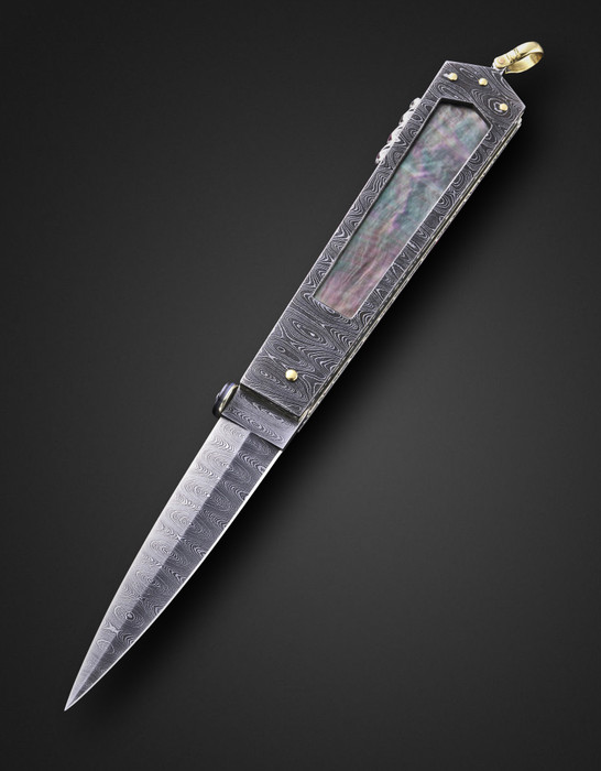 Barry Davis Dagger with Black Lip Pearl, James Schmidt Tribute Knife