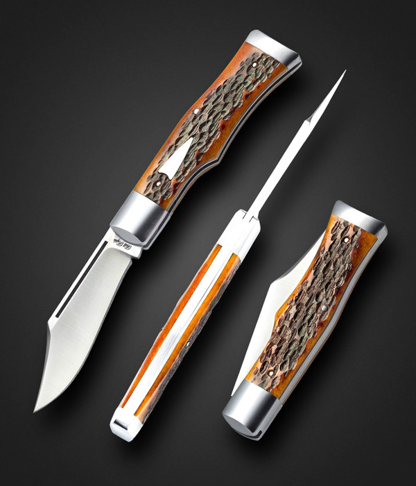 Bill Ruple  Reverse Gunstock in Jigged Bone