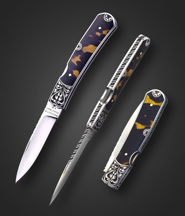 Harvey McBurnette Engraved Gentleman’s Mid-Lock Folder