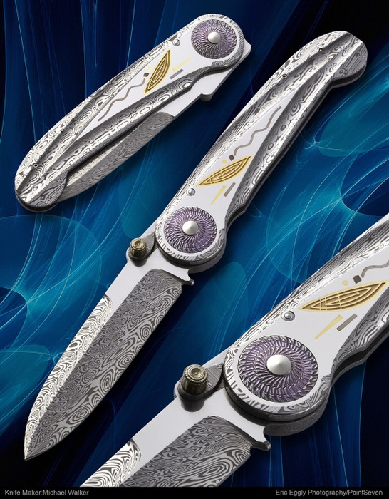 Bladelock Folder with 22K Inlay by Michael Walker