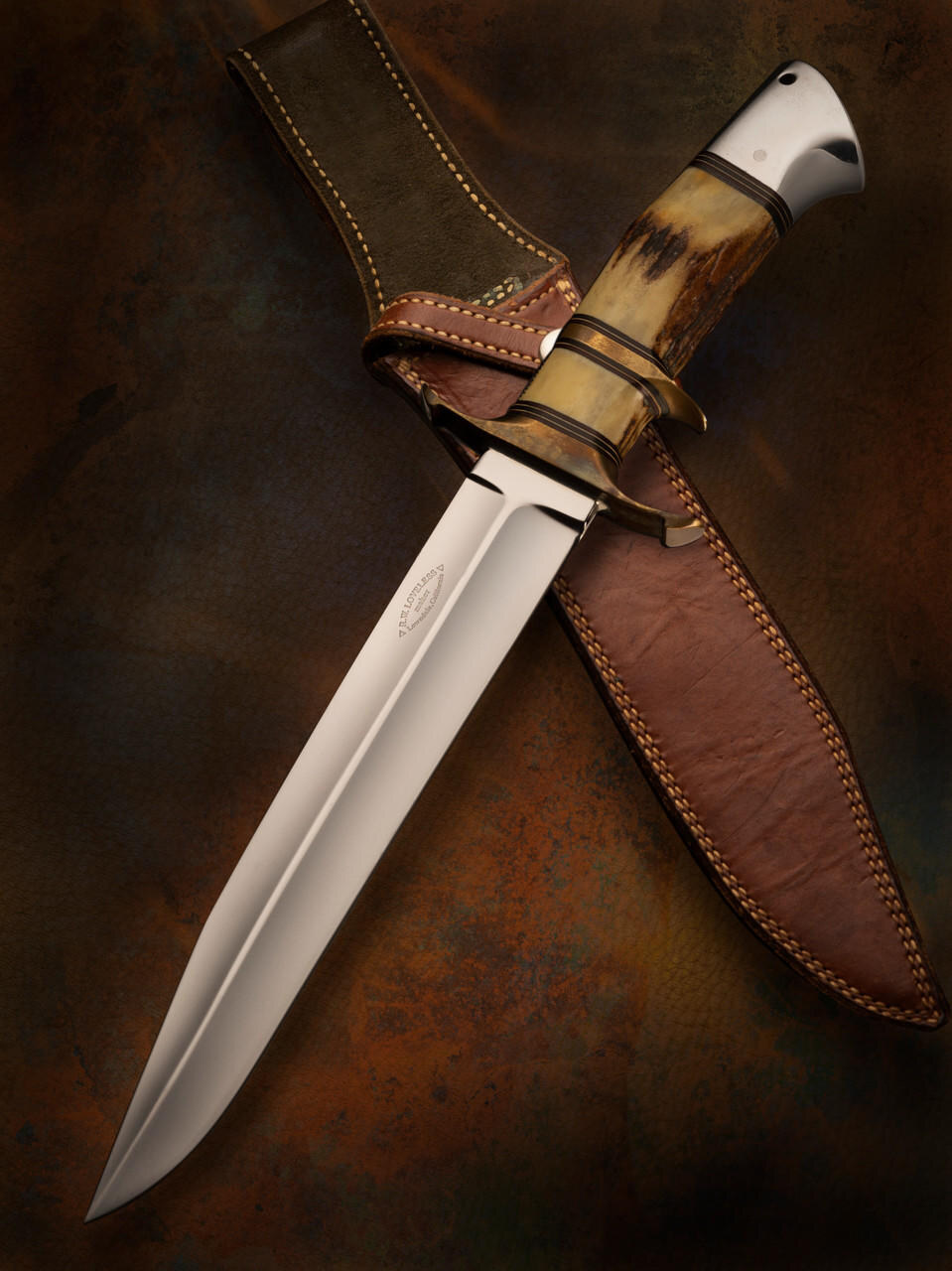 Loveless, R.W., Bob, Stag Lawndale Subhilt Knife | Farina Fine