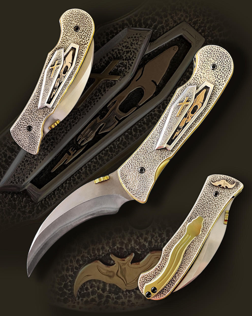 Lala, Rick, “Elvia F” Folder Knife | Farina Fine Arts, The
