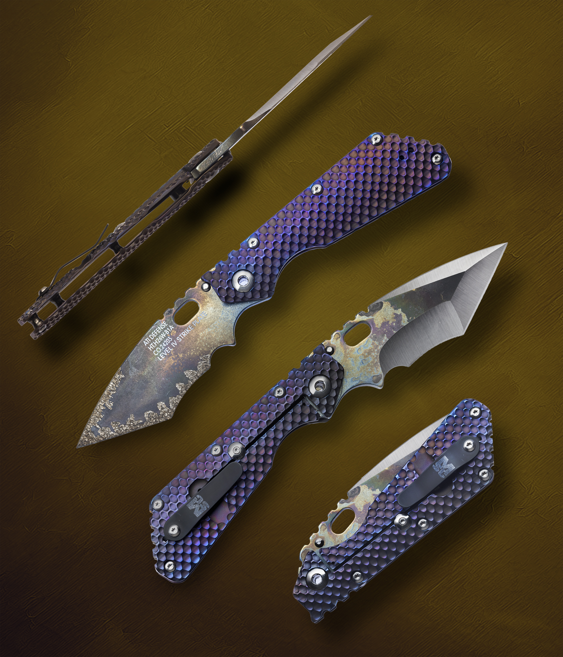 Mick Strider Custom Knives, Strider - MSC XL smf. DGG Level