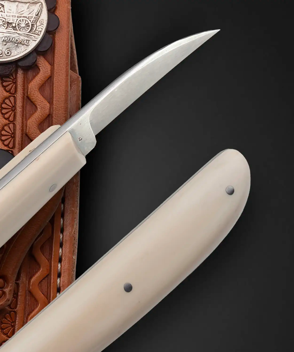 Bose, Tony, Whittling Knife in Antique Mammoth by Tony Bose