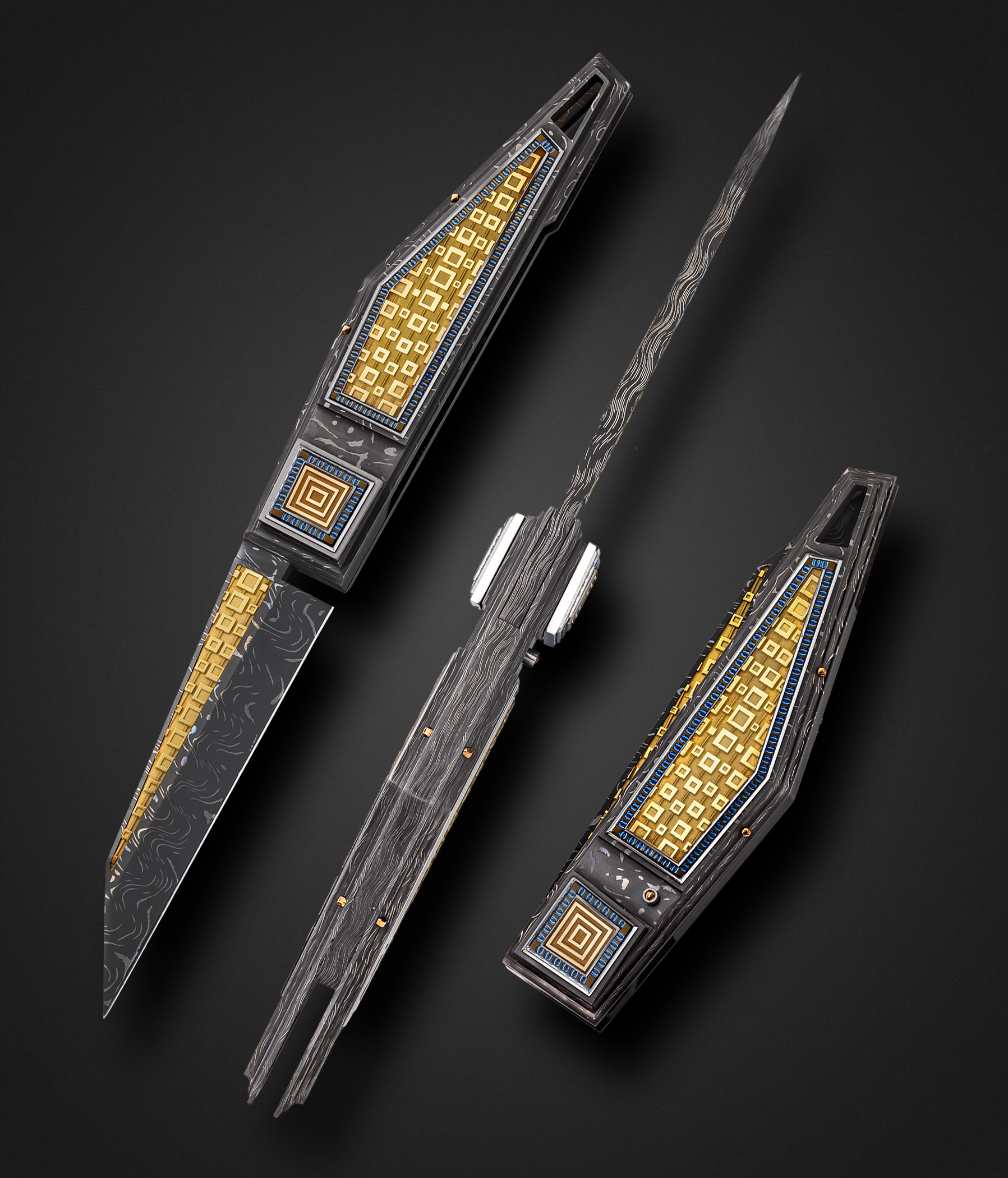 Fogarizzu, Antonio, Kube Double Action Auto Folder Knife | Farina