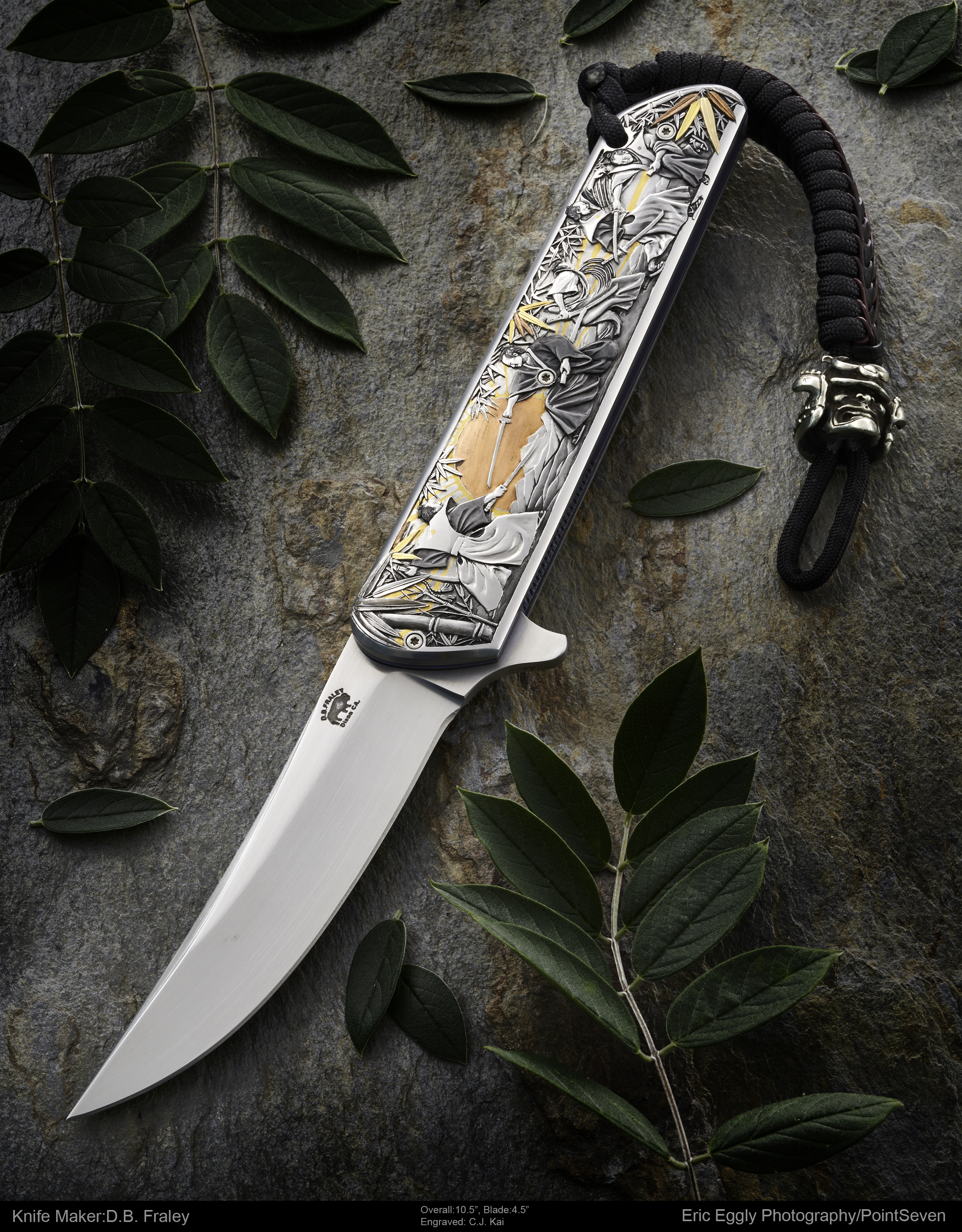 Fraley, D. B., Samurai Flipper, Engr: C.J. Cai, Number 01 Knife