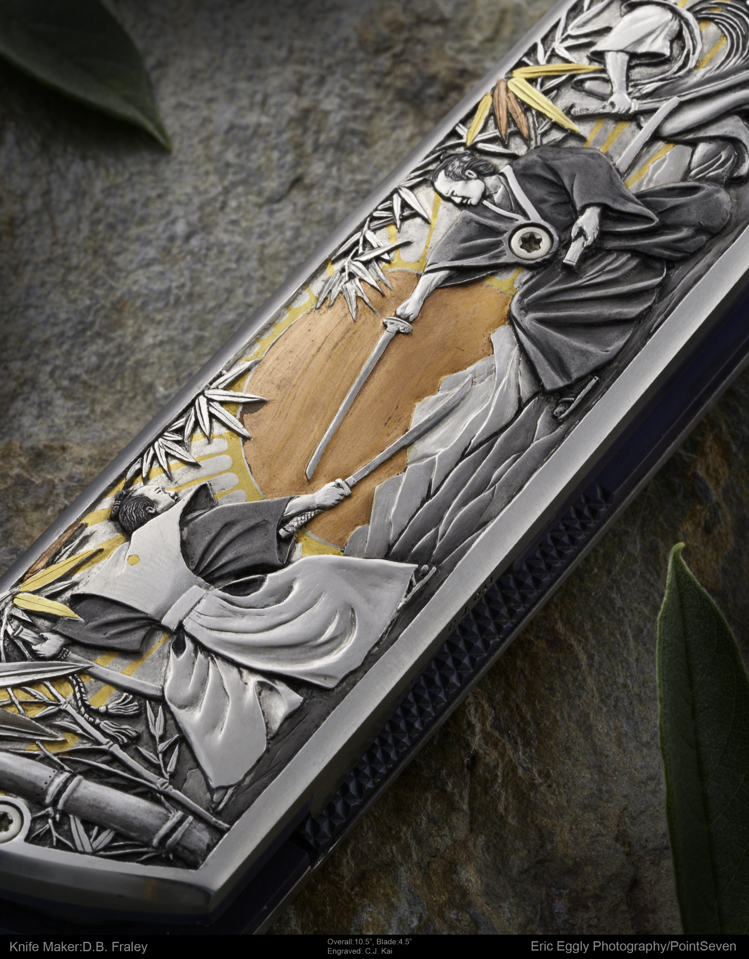Fraley, D. B., Samurai Flipper, Engr: C.J. Cai, Number 01 Knife