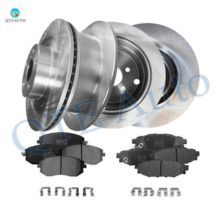 Set of 12 Front 293mm-Rear 286mm Brake Disc Rotors-Ceramic Brake Pad Kit For 2009 2010 Subaru Forester