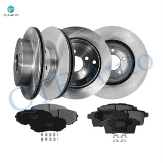 Set of 12 Front 320mm-Rear 302mm Brake Disc Rotors-Ceramic Brake Pad Kit For 2007-2010 Lincoln MKX