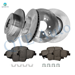 Set of 12 Front 300mm-Rear 284mm Brake Disc Rotors-Front 8595-D1444 Rear 8428A-D1445 Ceramic Brake Pad Kit For 2011-2015 KIA Optima