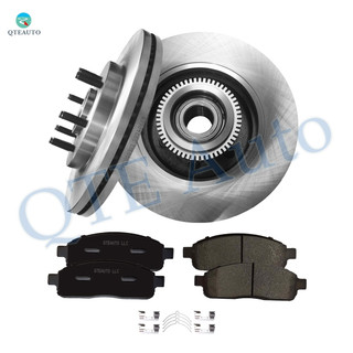 Set of 6 Front 330mm Disc Brake Rotor and Hub Assembly-D1083 7915 Ceramic Brake Pad Kit For 2006 2007 Lincoln Mark LT