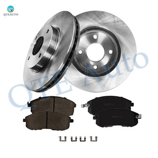 Set of 6 Front 280mm Brake Disc Rotors-Ceramic Brake Pad Kit For 2009-2014 Nissan Cube