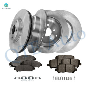 Set of 12 Front 330mm-Rear 334mm Brake Disc Rotors-Ceramic Brake Pad Kit For 2009-2011 Honda Pilot
