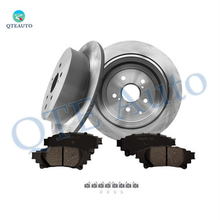 Set of 6 Rear 309mm Brake Disc Rotors-Ceramic Brake Pad Kit For 2014-2019 Toyota Highlander