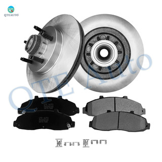 Set of 6 Front 331mm Disc Brake Rotor and Hub Assembly-Ceramic Brake Pad Kit For 2004 Ford F-150 Heritage XLT XL
