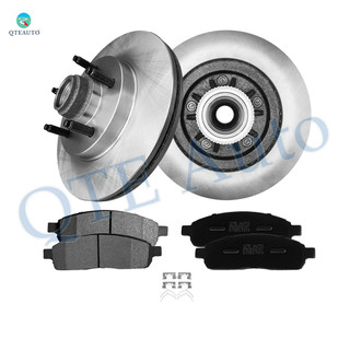 Set of 6 Front 331mm Disc Brake Rotor and Hub Assembly-Ceramic Brake Pad Kit For 2004 Ford F-150