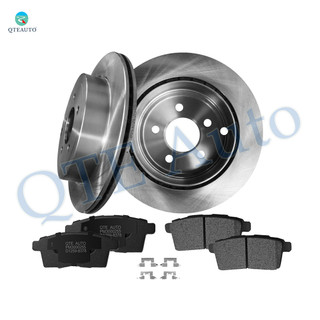 Set of 6 Rear 302mm Brake Disc Rotors-Ceramic Brake Pad Kit For 2007-2010 Ford Edge