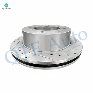 330mm 1 Piece Rear Left Drilled Slotted Brake Disc Rotor For 2006-2014 2016 Chevrolet Express 2500