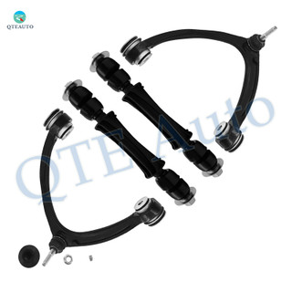 Set of 4 Front Upper Control Arm Ball Joint-Sway Bar Link For 2007-2014 GMC Yukon