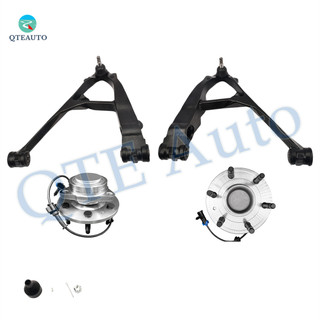 Set of 4 Front Lower Control Arm Ball Joint-Wheel Hub Bearing Assembly For 2007 GMC Sierra 1500 Classic RWD