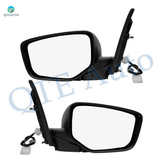 Driver & Passenger Side Mirrors, Left-Right Power Non-Heated Paintable Manual Folding For 2013-2017 Honda Accord, Door Mirror Pair of 2
