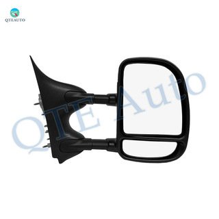 Right Passenger Side Mirror, Manual Adjust Non-Heated Textured Black Manual Folding For 1999-2007 Ford F-250 Super Duty