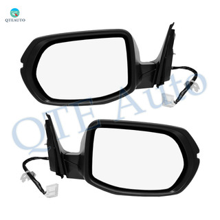 Driver & Passenger Side Mirrors, Left-Right Power Heated Paintable Manual Folding with Turn Signal Light For 2017-2022 Honda CR-V, Door Mirror Pair of 2