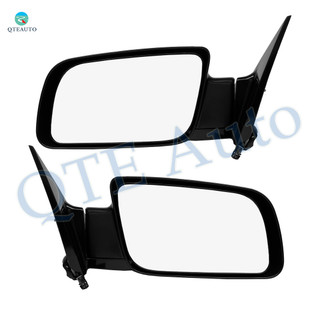 Driver & Passenger Side Mirrors, Left-Right Power Non-Heated Paintable Manual Folding For 1991-2002 GMC C3500HD, Door Mirror Pair of 2