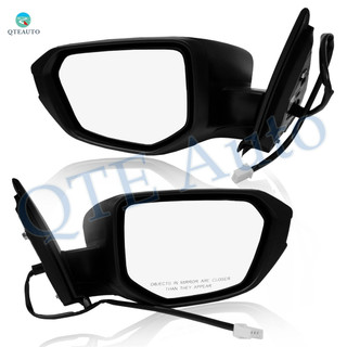 Driver & Passenger Side Mirrors, Left-Right Power Non-Heated Paintable Manual Folding For 2016-2021 Honda Civic, Door Mirror Pair of 2