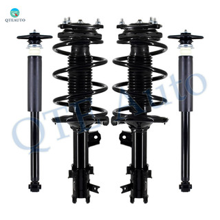 Set of 4 Front Quick Complete Strut-Coil Spring Assembly-Rear Complete Shock Absorber Kit For 2006-2011 Hyundai Accent