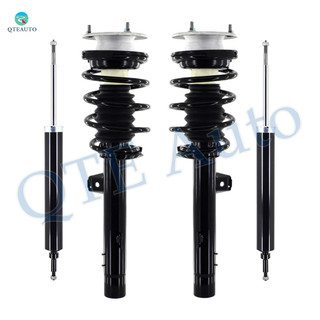 Set of 4 Front Quick Complete Strut-Coil Spring Assembly-Rear Shock Absorber For 2008-2013 BMW 128I w/ Sport Suspension