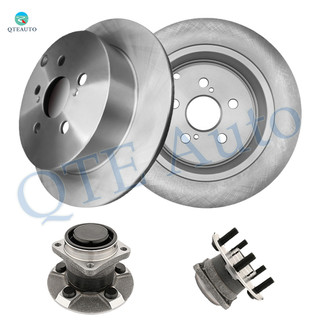Set of 4 Rear 269mm Brake Disc Rotors-Wheel Hub Bearing Assembly For 2003-2006 Pontiac Vibe Non-ABS