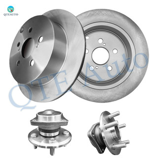 Set of 4 Rear 269mm Brake Disc Rotors-Wheel Hub Bearing Assembly For 2005 2006 Toyota Corolla