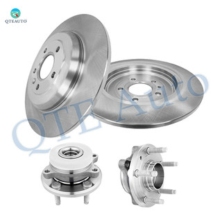 Set of 4 Rear 330mm Brake Disc Rotors-Wheel Hub Bearing Assembly For 2010-2018 Lincoln MKT