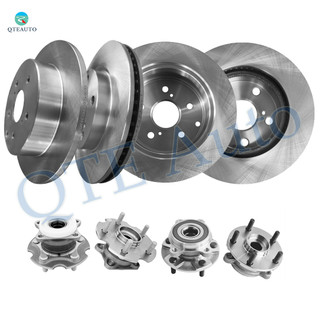 Set of 8 Front 275mm-Rear 281mm Brake Disc Rotors-Wheel Hub Bearing Assembly For 2006-2018 Toyota RAV4
