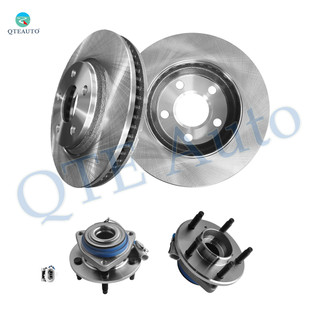 Set of 4 Front 296.95mm Brake Disc Rotors-Wheel Hub Bearing Assembly For 2005 Pontiac Montana 5 Stud Wheel