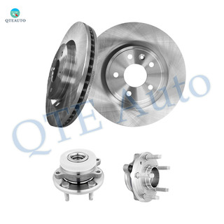 Set of 4 Front 325mm Brake Disc Rotors-Wheel Hub Bearing Assembly For 2009-2012 Lincoln MKS