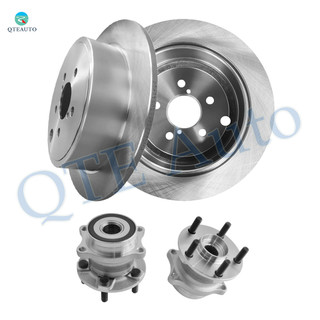 Set of 4 Rear 286mm Brake Disc Rotors-Wheel Hub Bearing Assembly For 2008-2013 Subaru Impreza