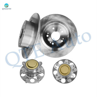 Set of 4 Rear 282mm Brake Disc Rotors-Wheel Hub Bearing Assembly For 2016-2018 Acura ILX