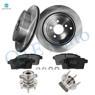 Set of 8 Rear 302mm Brake Disc Rotors-Ceramic Brake Pad Kit-Wheel Hub Bearing Assembly For 2007-2010 Ford Edge Set of 8 Rear 302mm Brake Disc Rotors-Ceramic Brake Pad Kit-Wheel Hub Bearing Assembly For 2007-2010 Ford Edge