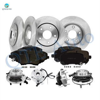 Set of 16 Front 302mm-Rear 305mm Brake Disc Rotors-Wheel Hub Bearing Assembly-Ceramic Brake Pad Kit For 2008-2011 Chrysler Town & Country Set of 16 Front 302mm-Rear 305mm Brake Disc Rotors-Wheel Hub Bearing Assembly-Ceramic Brake Pad Kit For 2008-2011 Chrysler Town & Country