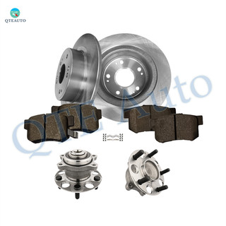 Set of 8 Rear 282mm Brake Disc Rotors-D537 7418 Ceramic Brake Pad Kit-Wheel Hub Bearing Assembly For 2005-2007 Honda Accord Set of 8 Rear 282mm Brake Disc Rotors-D537 7418 Ceramic Brake Pad Kit-Wheel Hub Bearing Assembly For 2005-2007 Honda Accord