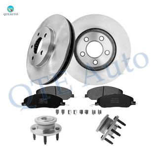 Set of 8 Front 293mm Brake Disc Rotors-D1081 7986 Ceramic Brake Pad Kit-Wheel Hub Bearing Assembly For 2005-2010 Ford Mustang