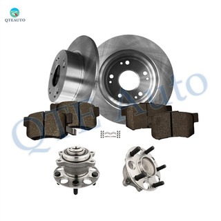 Set of 8 Rear 260mm Brake Disc Rotors-D537 7418 Ceramic Brake Pad Kit-Wheel Hub Bearing Assembly For 2004-2008 Acura TSX Set of 8 Rear 260mm Brake Disc Rotors-D537 7418 Ceramic Brake Pad Kit-Wheel Hub Bearing Assembly For 2004-2008 Acura TSX