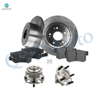 Set of 8 Rear 260mm Brake Disc Rotors-7418-D537 Ceramic Brake Pad Kit-Wheel Hub Bearing Assembly For 2004-2008 Acura TSX Set of 8 Rear 260mm Brake Disc Rotors-7418-D537 Ceramic Brake Pad Kit-Wheel Hub Bearing Assembly For 2004-2008 Acura TSX
