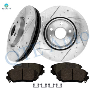 Set of 6 Front 321mm Drilled Slotted Brake Disc Rotors-Ceramic Brake Pad Kit For 2013-2015 Chevrolet Malibu Set of 6 Front 321mm Drilled Slotted Brake Disc Rotors-Ceramic Brake Pad Kit For 2013-2015 Chevrolet Malibu