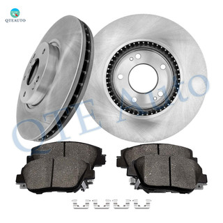 Set of 6 Front 300mm Brake Disc Rotors-Ceramic Brake Pad Kit For 2011-2015 Hyundai Sonata