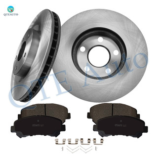 Set of 6 Front 296mm Brake Disc Rotors-Ceramic Brake Pad Kit For 2008-2013 Nissan Rogue